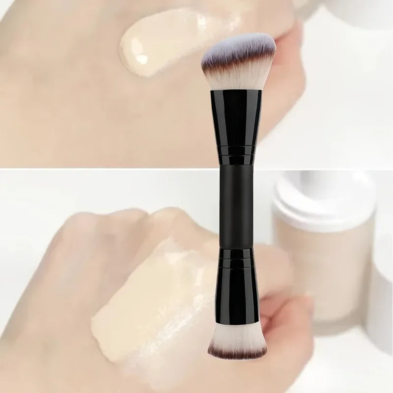 Double-Ended Foundation & Blush Brush | Concealer Powder Set Makeup Brush Set QXL