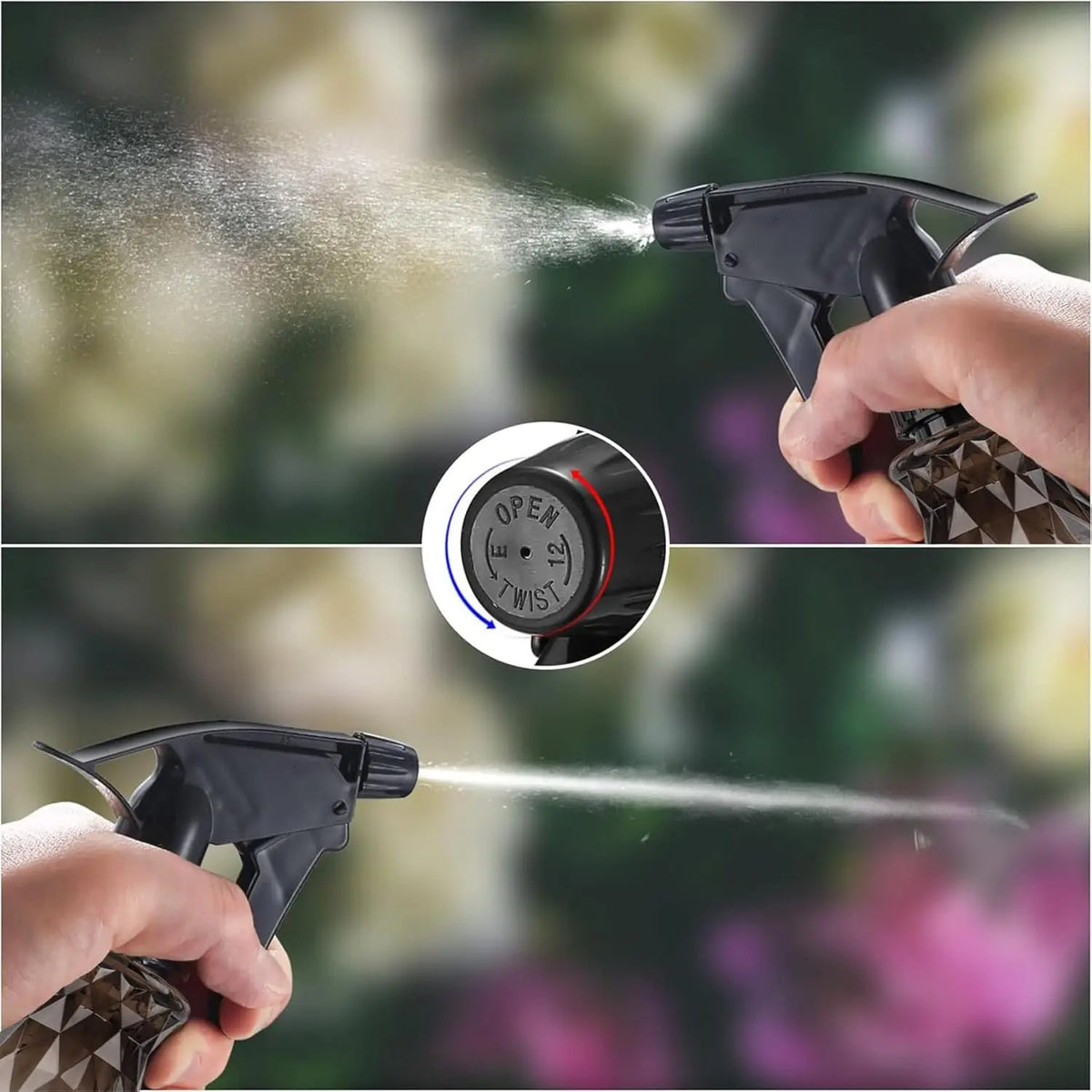 2-Pack 500ml Adjustable Mist & Stream Refillable Spray Bottles Refillable Spray Bottle QXL