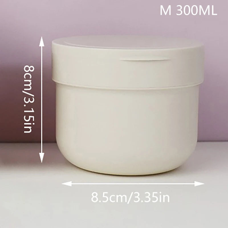 Refillable Cosmetic Jar with Spoon 300ml/400ml | Travel Pot Cosmetic Storage Jar QXL M