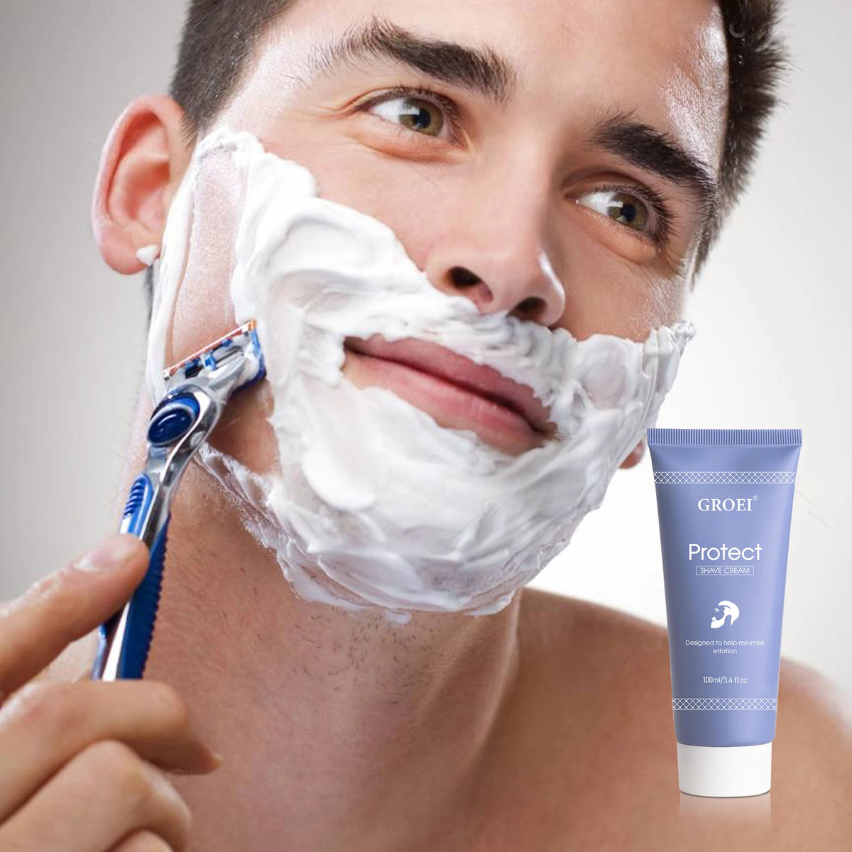 Natural Moisturizing Shaving Cream – Rich Thick Foam 100ml Shaving Cream QXL