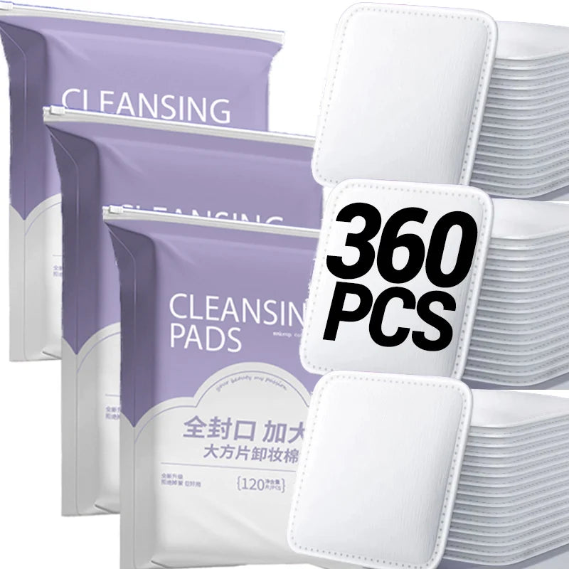 Square Makeup Remover Cotton Pads 600 Pcs | Lint-Free Pure Cotton Makeup Remover Pads QXL A-3Packs