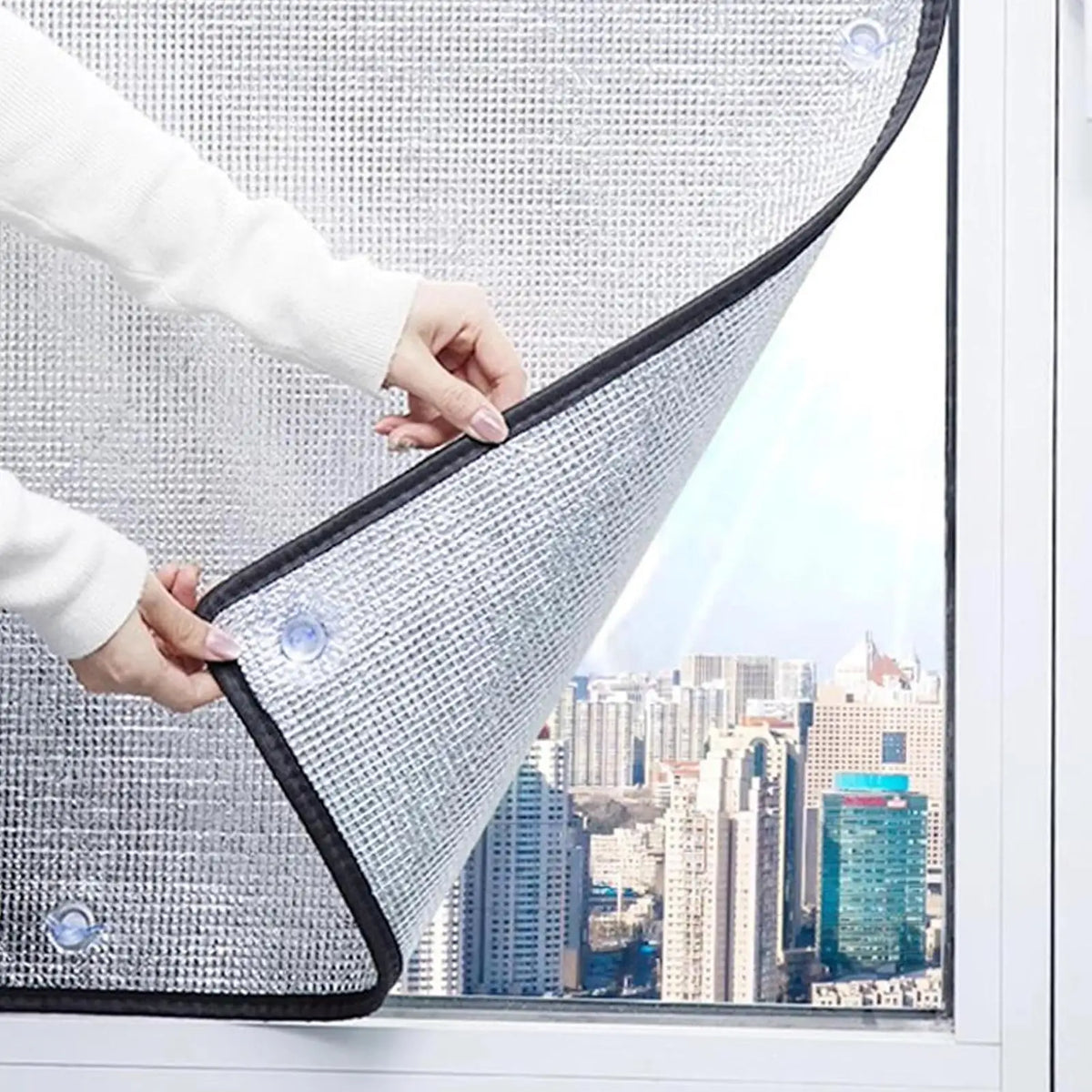 Sun Blocking Window Film 100×50cm | Suction Cup Shade Window Sun Shade Film QXL