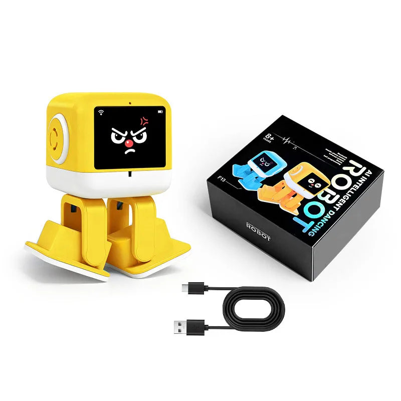 AI Interactive Robot Toy | Speech Recognition & LCD Display Interactive Robot Toy QXL Yellow
