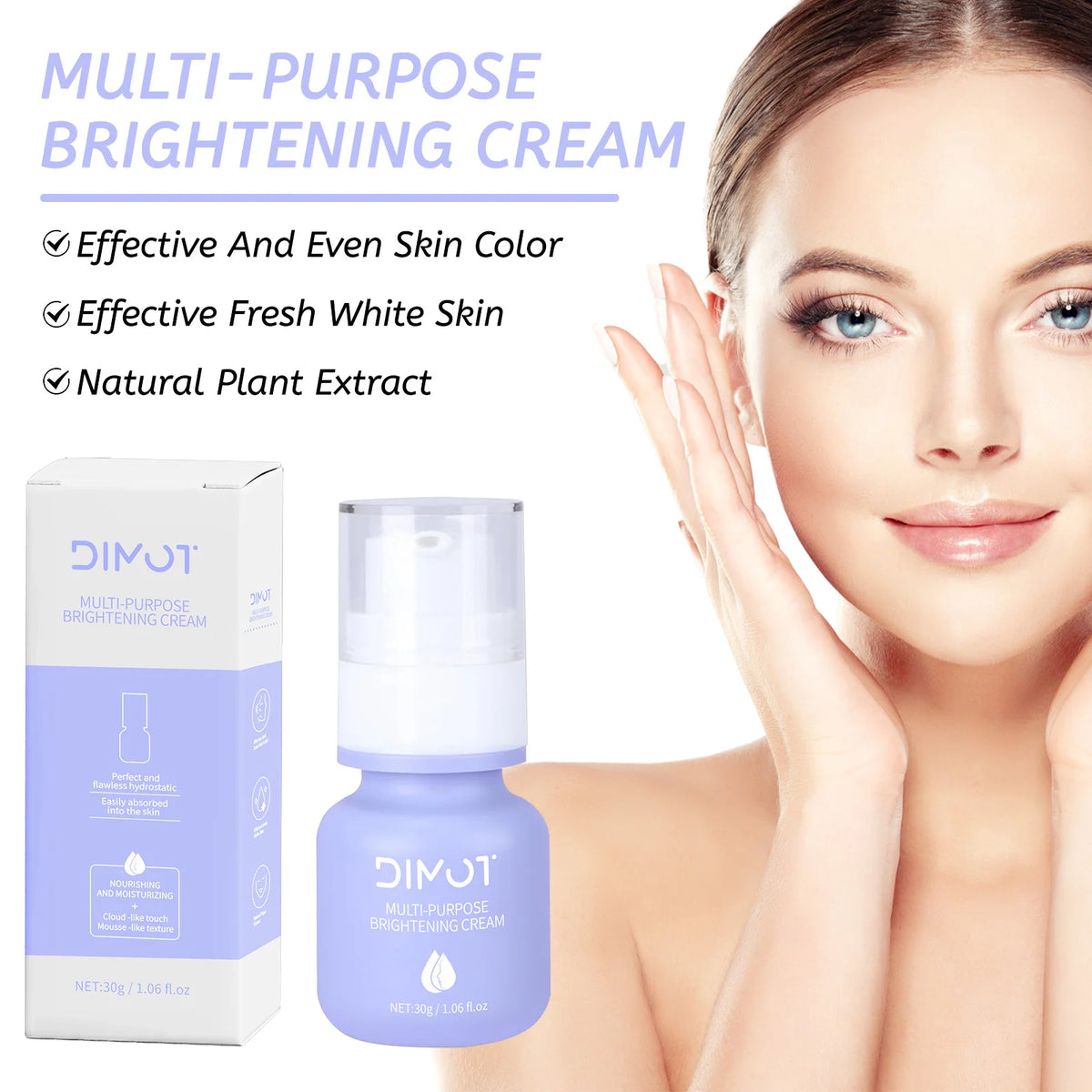 DIMOT Brightening Makeup Primer | Pore Minimizer Cream Makeup Primer Cream QXL