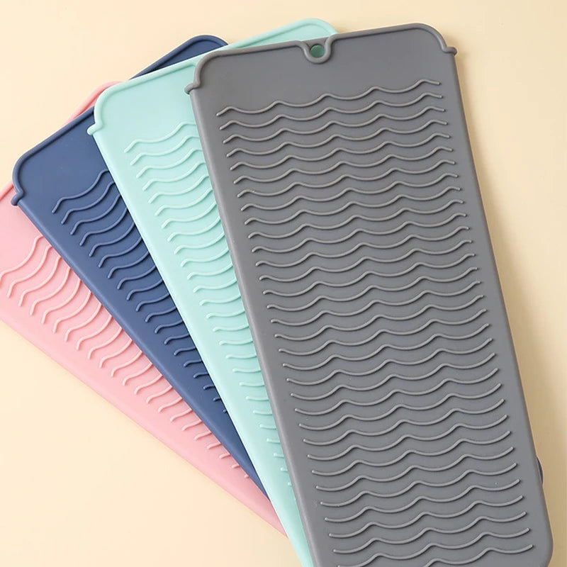 Silicone Curling Iron Cover & Heat-Resistant Styling Mat Hair Tool Accessory QXL