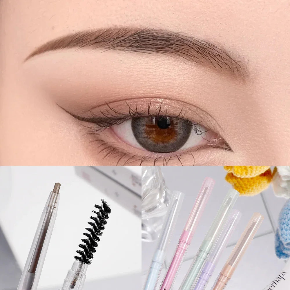 Dual-Ended Waterproof Ultra Fine Eyebrow Pencil & Spoolie Eyebrow Pencil QXL