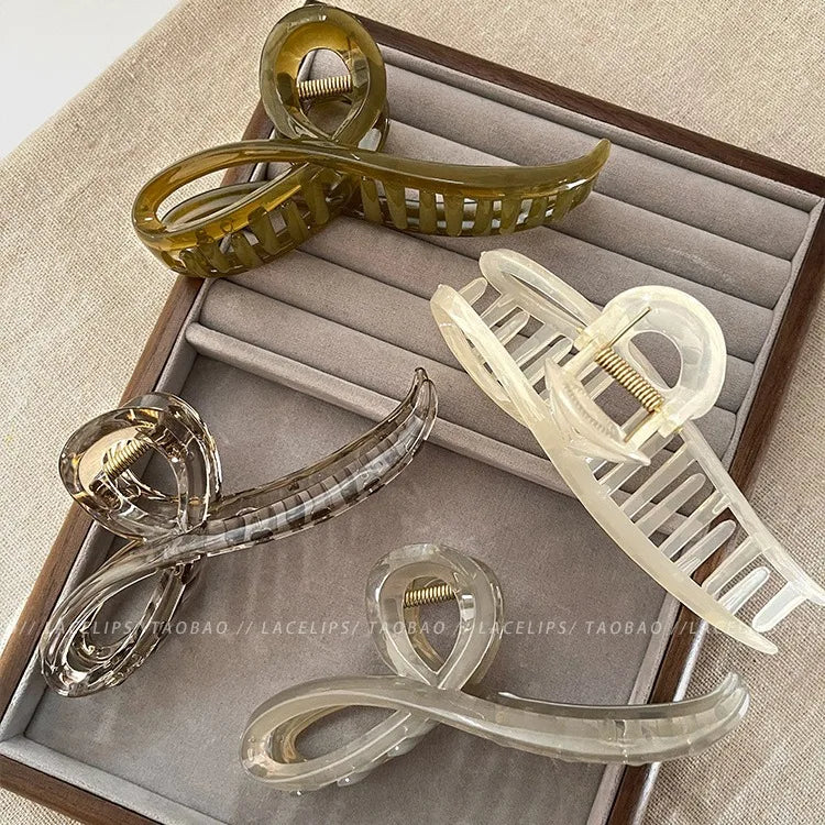 Premium Acetate Shark Clip – Non-Slip Bun Maker for Women Hair Clip QXL