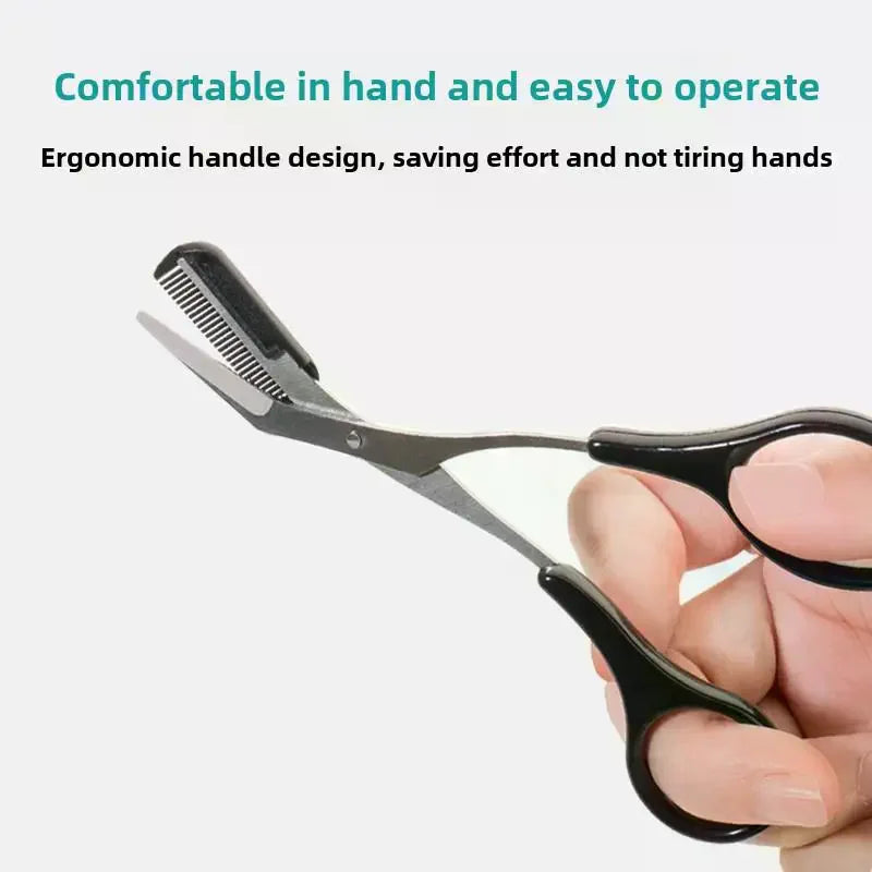 Stainless Steel Eyebrow Scissors with Comb | Brow Trimmer Eyebrow Trimmer Scissors QXL