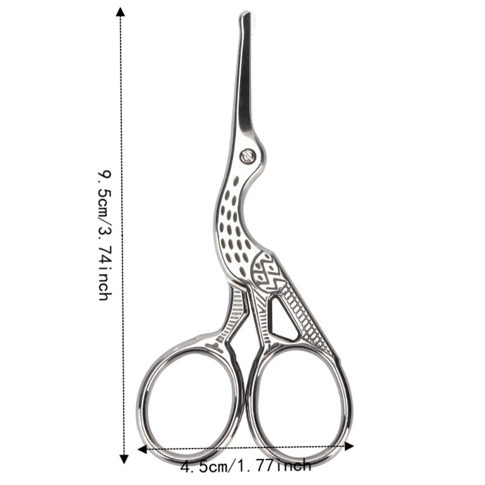 Blunt Tip Nose Hair Scissors | Stainless Steel Crane Design Nose Hair Scissors QXL