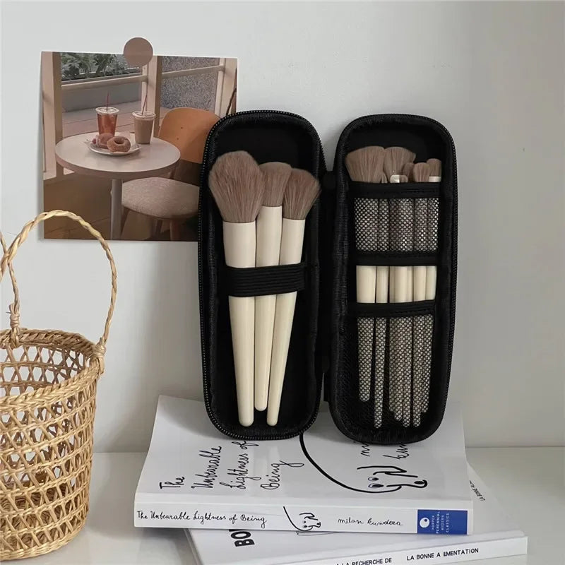 Waterproof Makeup Brush Bag | Double Zipper Travel Case Makeup Brush Bag QXL Large