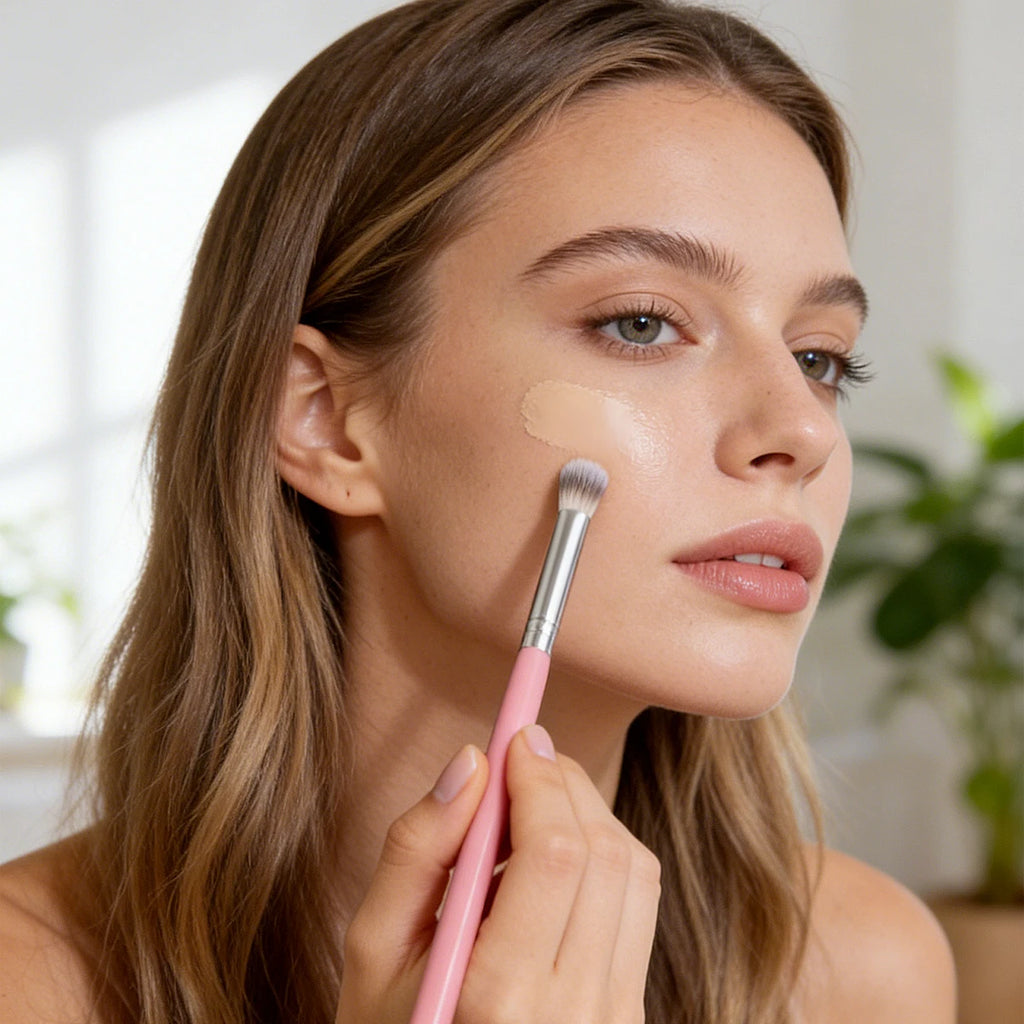 KOSSHOW 3-Pack Oblique Concealer Brushes – Soft & Precise Concealer Brush Set QXL