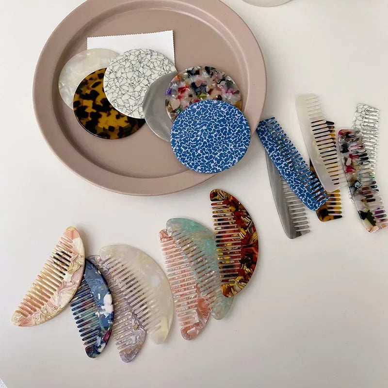 Colorful Acetate Hair Comb | Anti-Static Salon Styling Tool Hair Styling Comb QXL