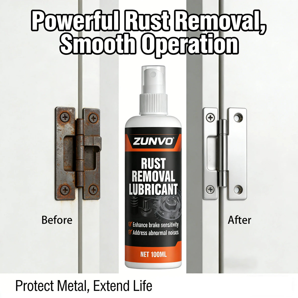 Rust Remover Lubricant Spray | Brake Noise Eliminator Rust Removal Spray QXL