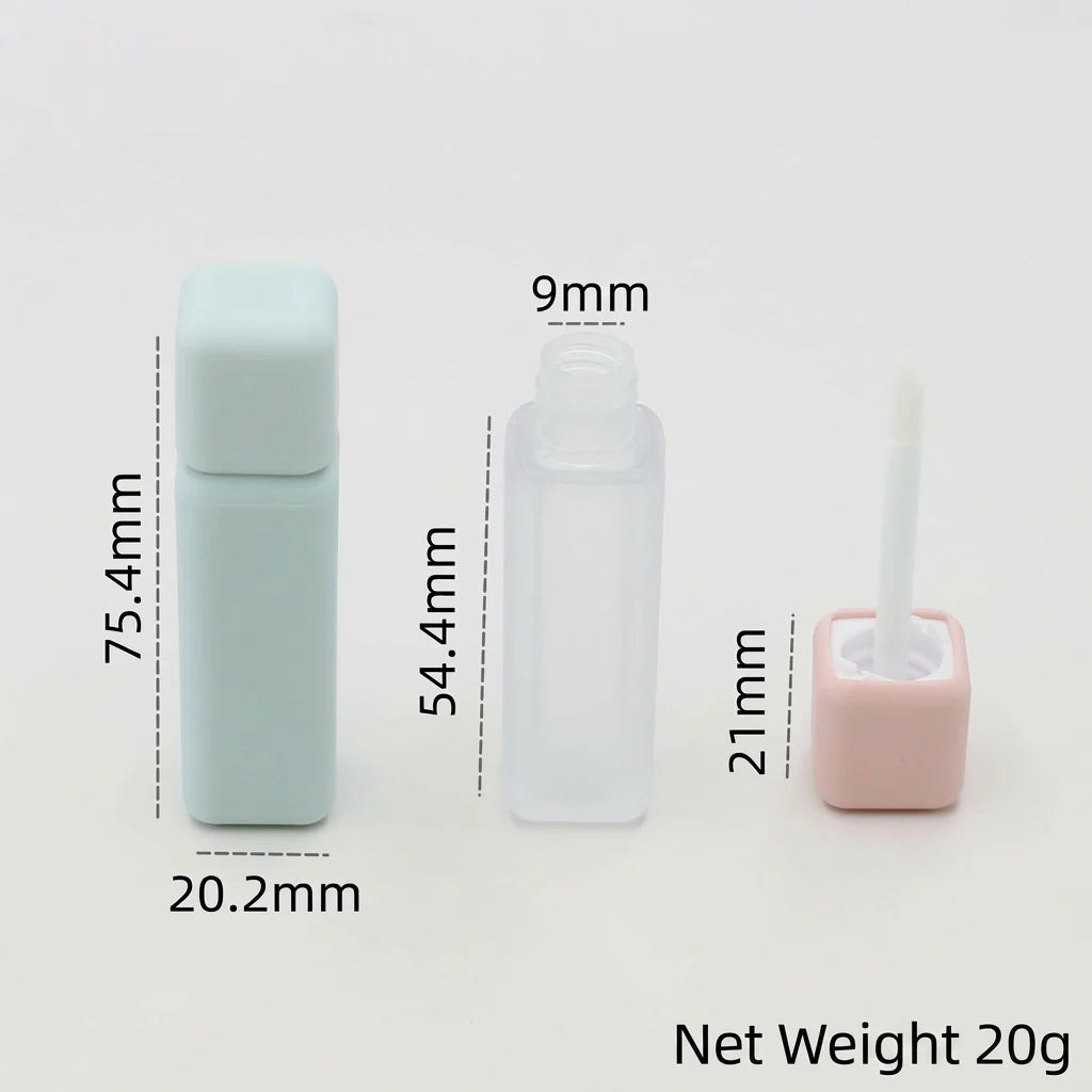5ml Frosted Square Empty Lip Gloss Tube | Minimalist Container Lip Gloss Container QXL
