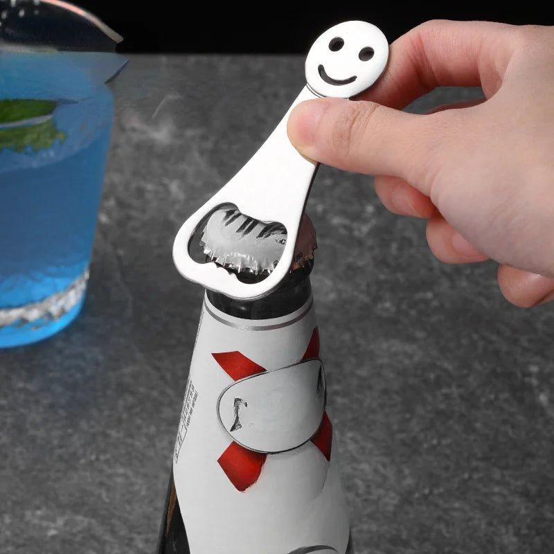 Stainless Steel Cartoon Bottle Opener | Flat Beer & Beverage Tool Bottle Opener QXL