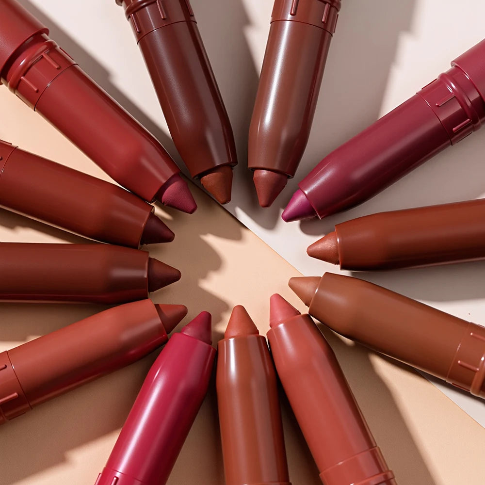 Beauty Glazed 12-Color Long-Wear Automatic Lip Crayon Automatic Lip Crayon QXL