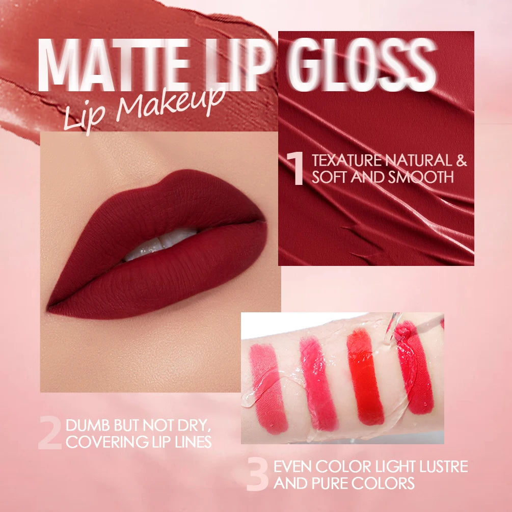 QiBest Velvet Matte Liquid Lipstick | 34 Shades, Waterproof Matte Liquid Lipstick QXL