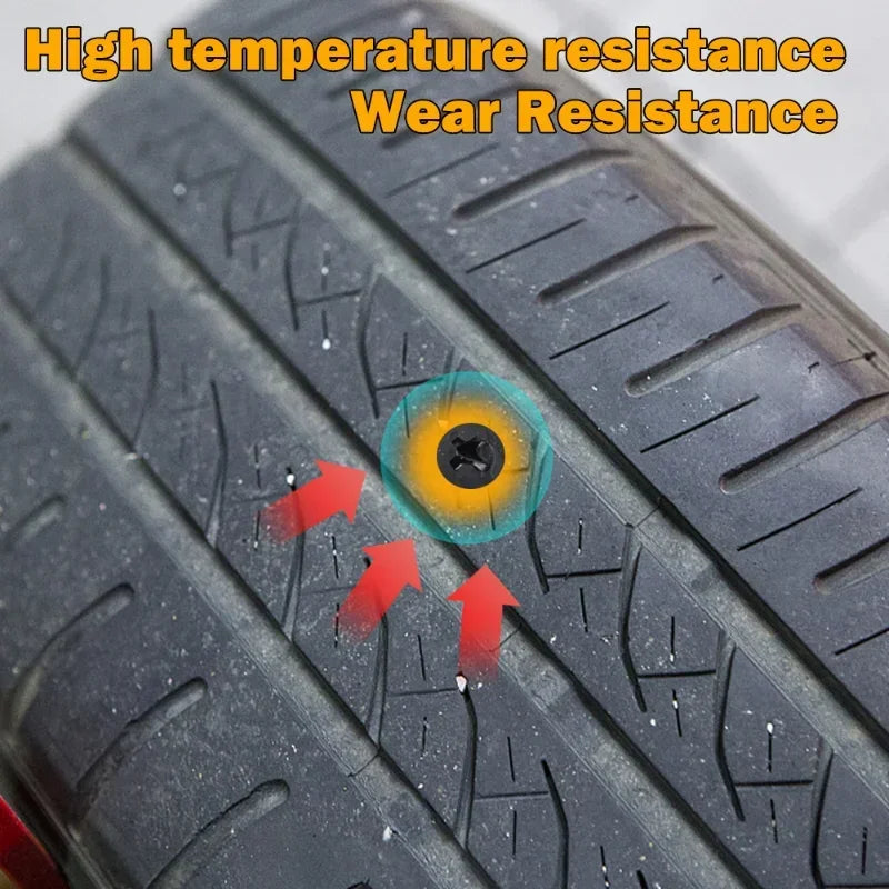 Tubeless Tire Repair Rubber Nails | Car & Motorcycle Puncture Kit Tire Repair Kit QXL