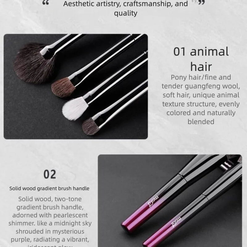 MSQ 10-Piece Twilight Makeup Brush Set | Full Face Kit Makeup Brush Set QXL