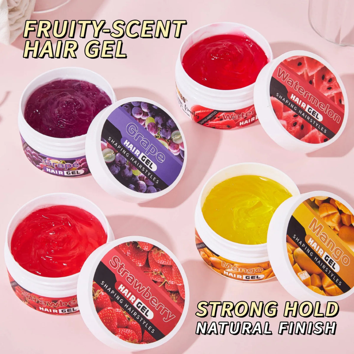 Fruit Gel Styling Cream | Anti-Frizz Curl Definer & Oil Control Hair Styling Gel QXL