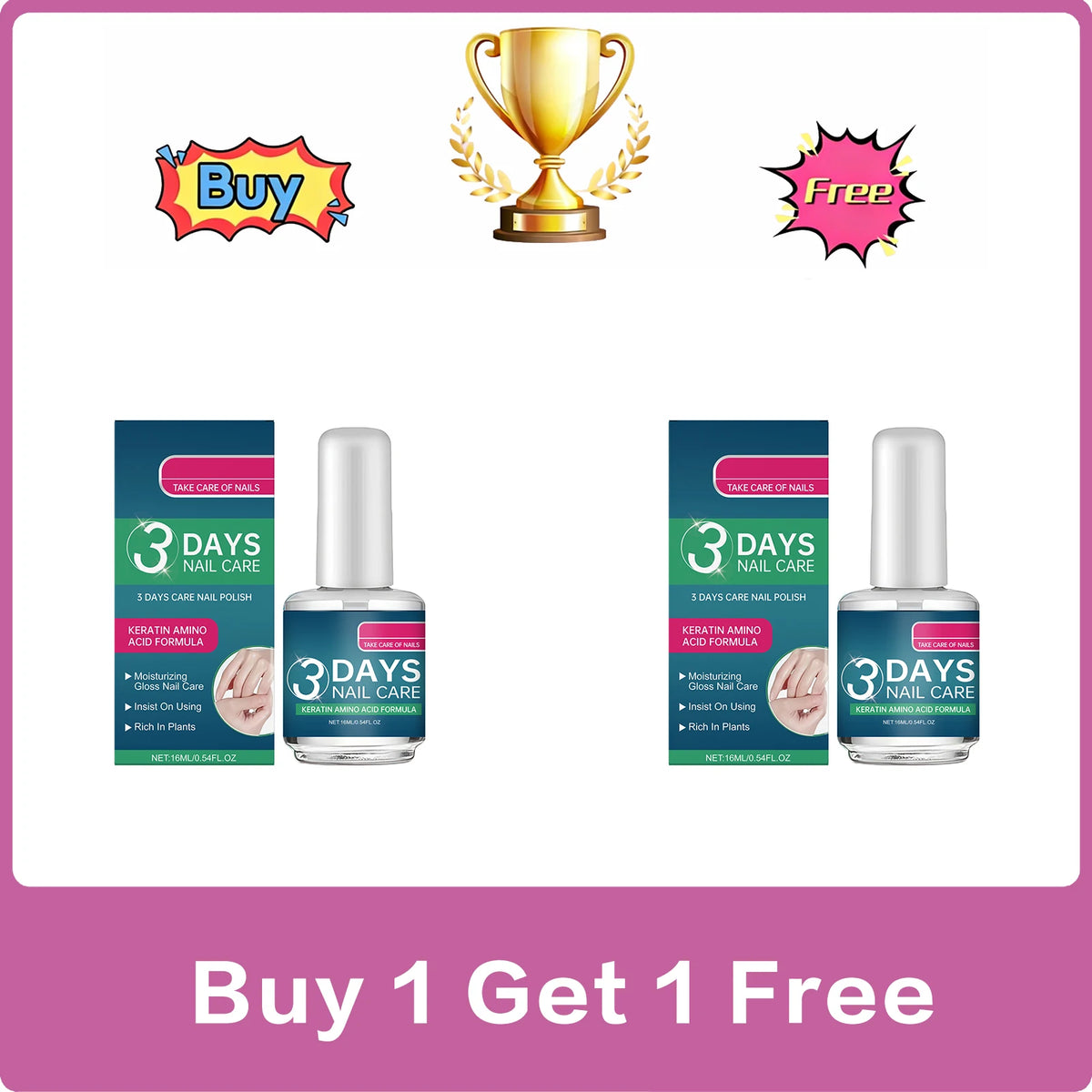 3-Day Nail Repair & Nourishing Oil | Cuticle Treatment 16ml Nail Treatment Oil QXL Buy 1 Get 1 Free