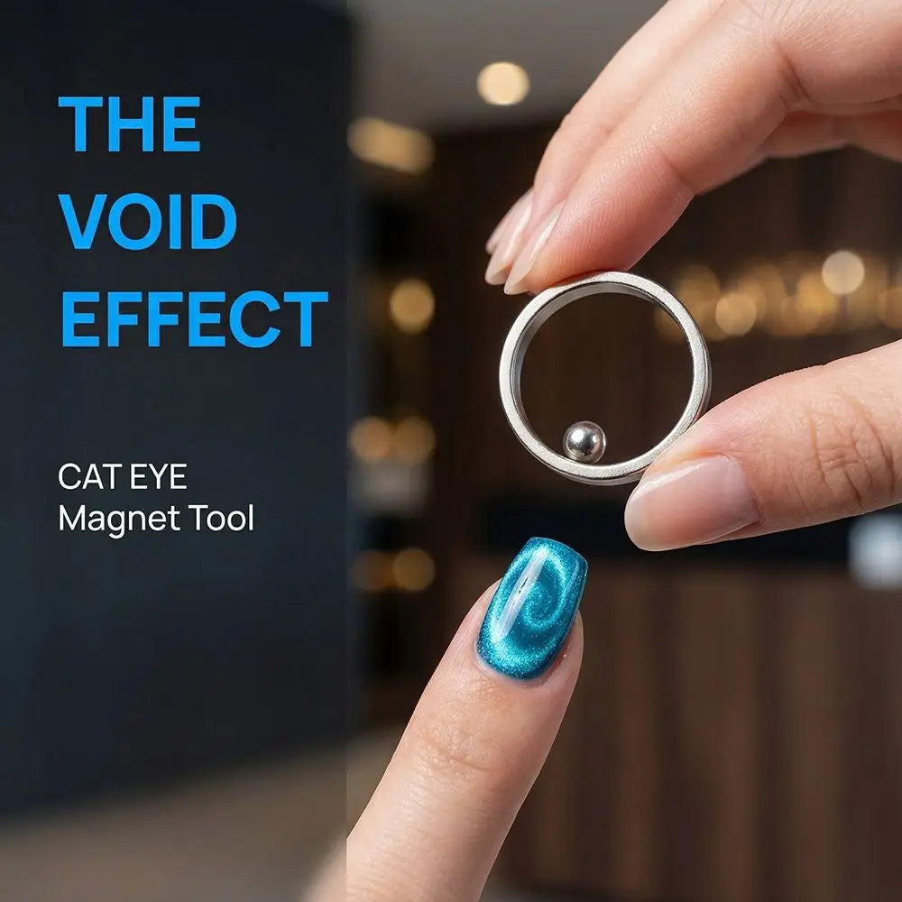 Cat Eye Hollow Ring Magnet | DIY Nail Art Manicure Tool Nail Art Magnet QXL