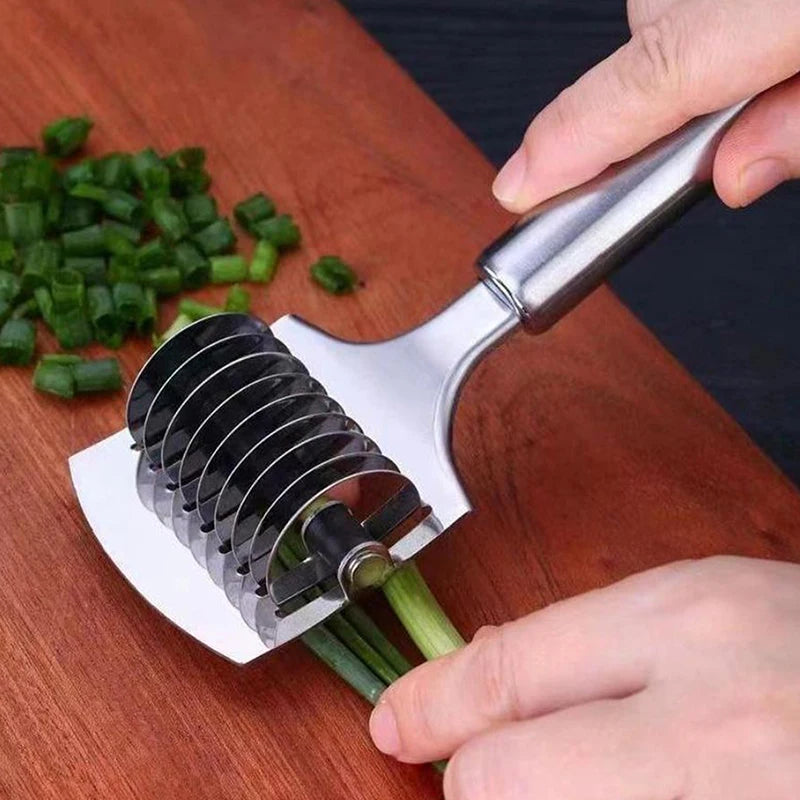Stainless Steel Noodle Cutter | Pasta, Ginger & Garlic Slicer Noodle Cutter QXL