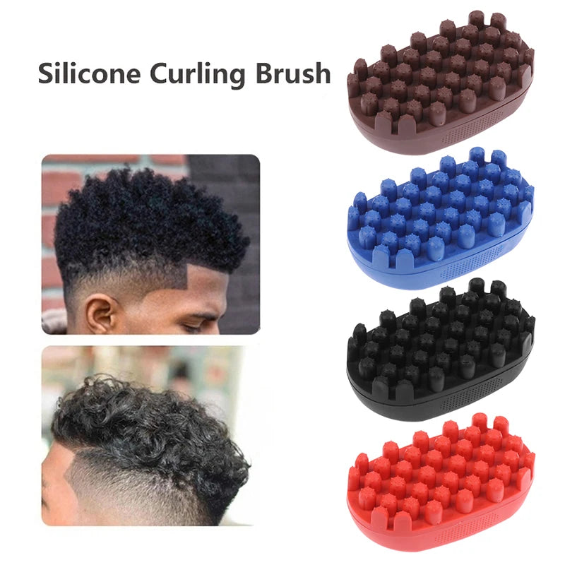 Silicone Curl Sponge Brush | Twist & Coil Hair Styling Tool Curl Sponge Brush QXL