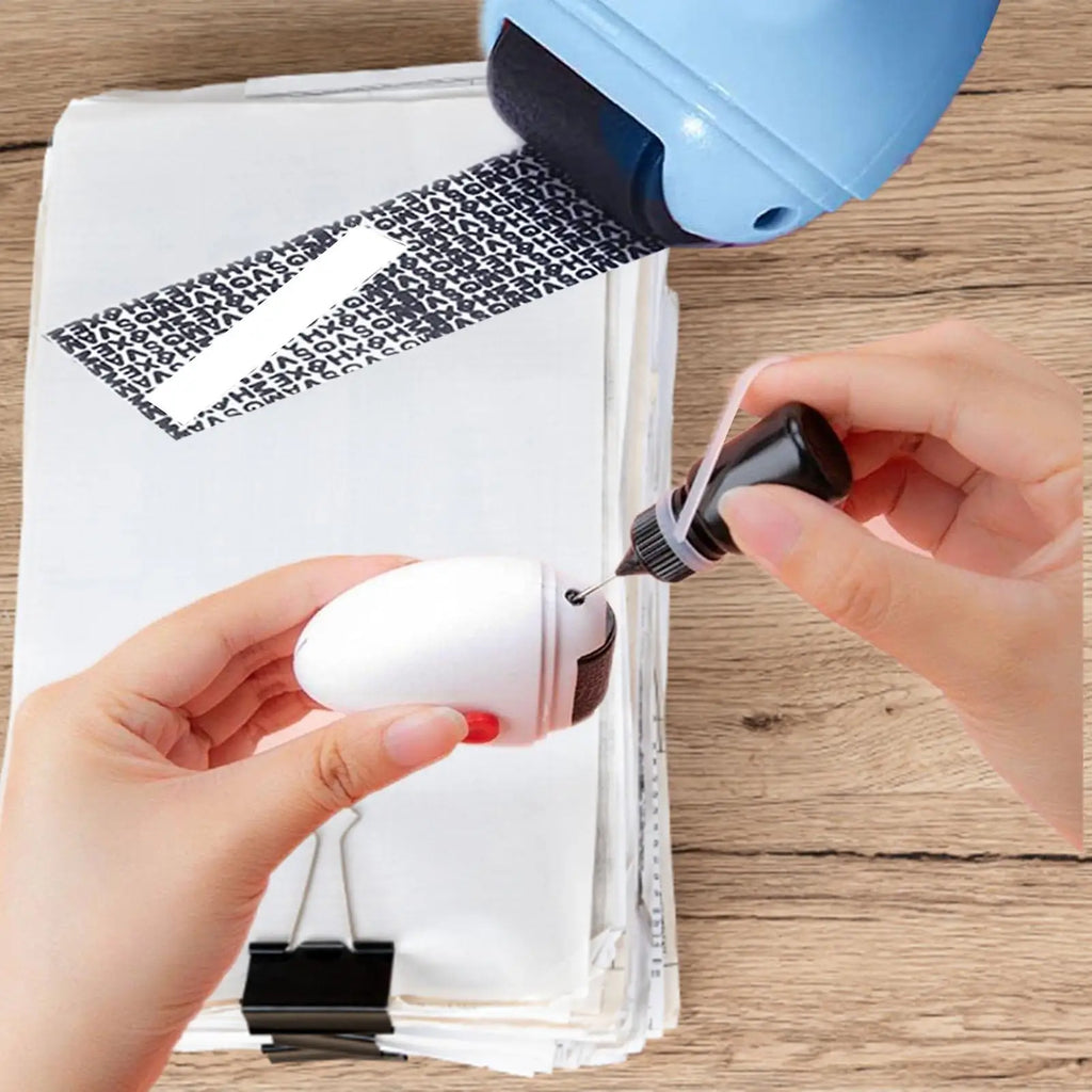 5ml Black Ink Refill for Privacy Stamp Roller | Waterproof Stamp Ink Refill QXL