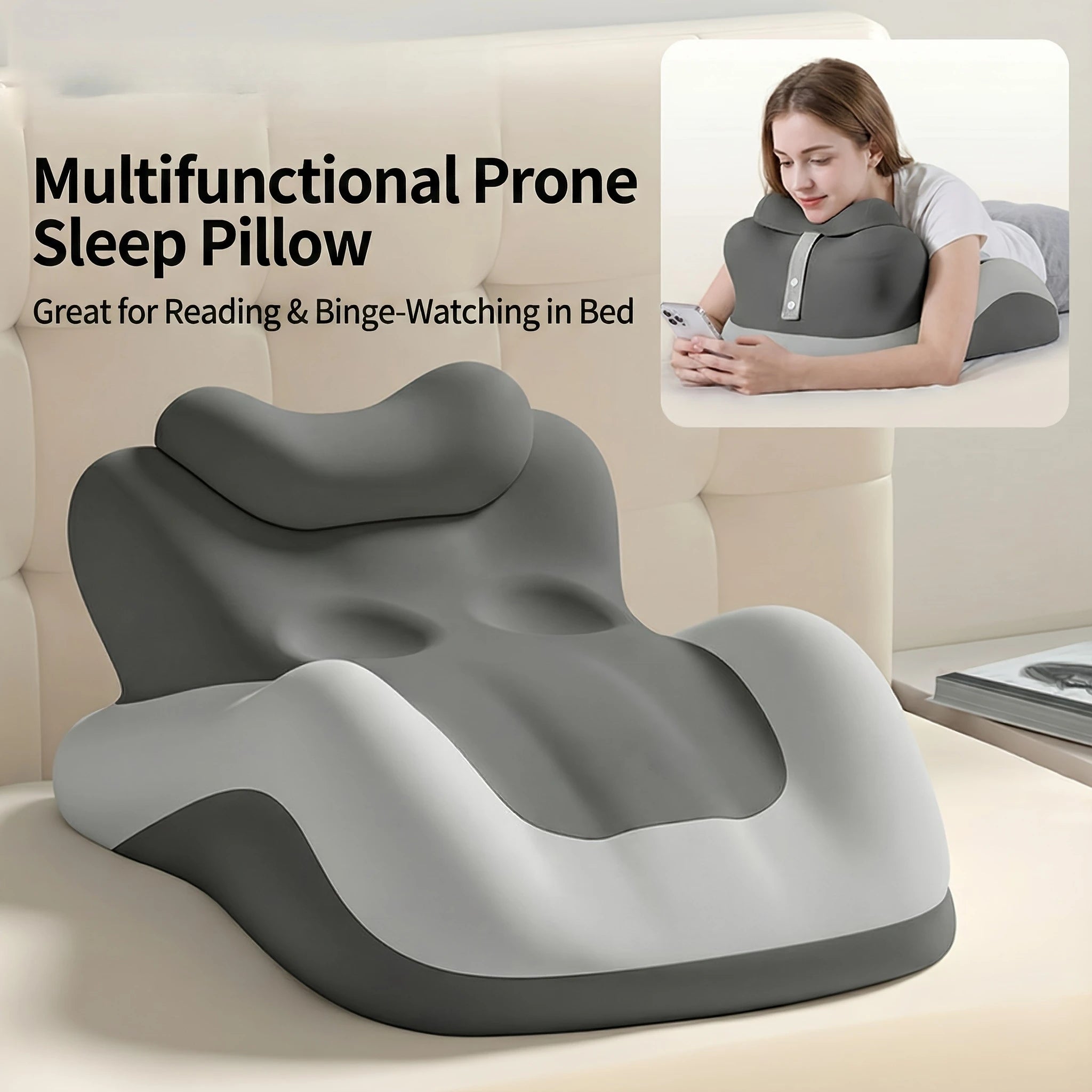 Adjustable Wedge Pillow | Prone Cushion for Phone & Gaming Wedge Pillow QXL