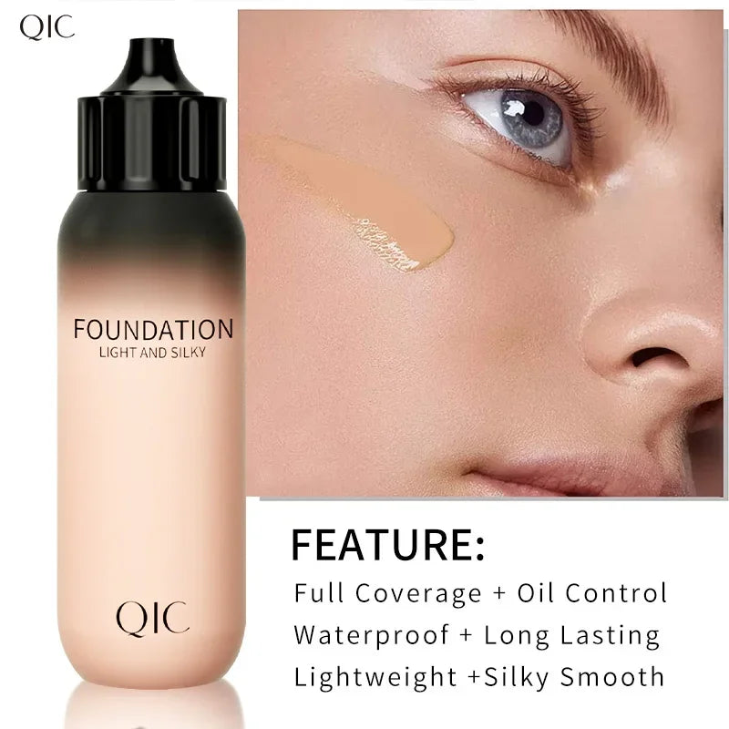 QIC Milk Bottle Liquid Foundation & Concealer | Waterproof 30ml Liquid Foundation QXL