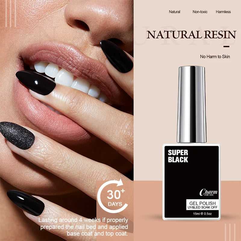 VERONNI 15ml Gel Nail Polish – Black, White & Red UV/LED Gel Nail Polish QXL