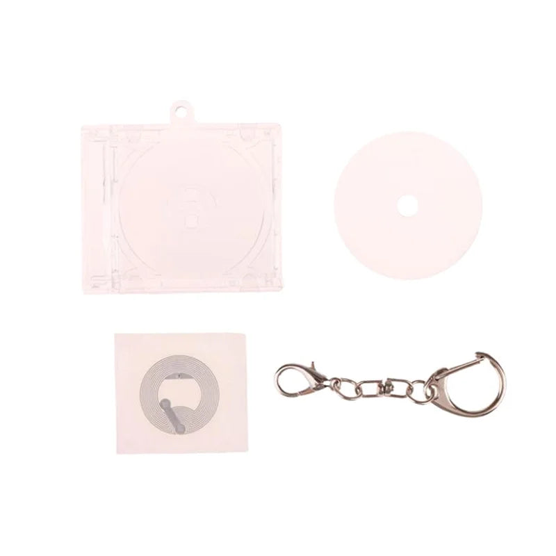 Mini NFC CD Disc Case Keychain | DIY Customizable Pendant CD Case Keychain QXL