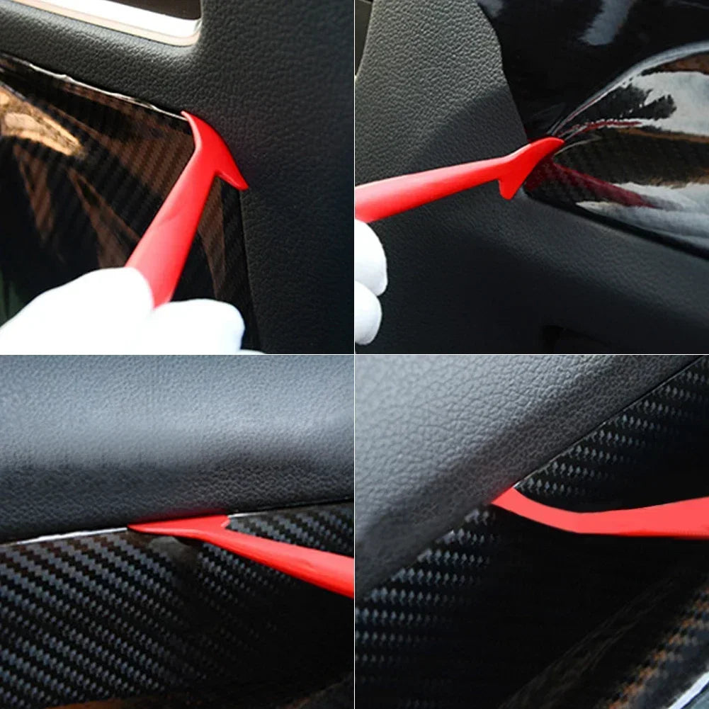 New Car Vinyl Tint Film Installation Tool Kit Rubber Scraper Magnetic Holder Wrapping Sticker Carving Knife with Spare Blades QXL