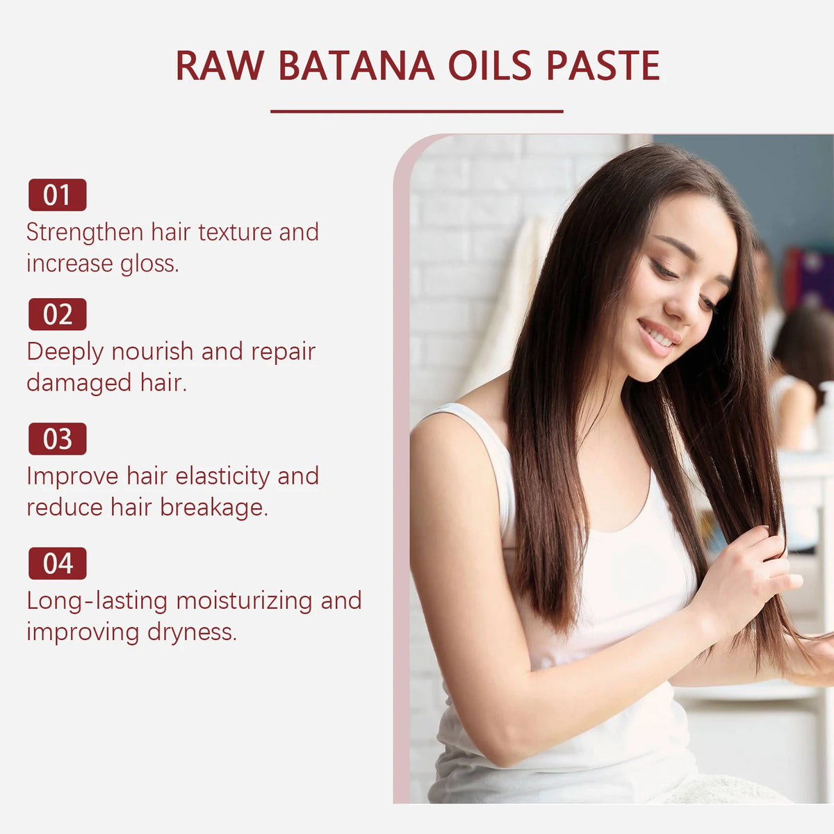 HOEGOA Batana Oil Hair Mask – Dry Hair Repair & Smoothing Deep Conditioning Hair Mask QXL