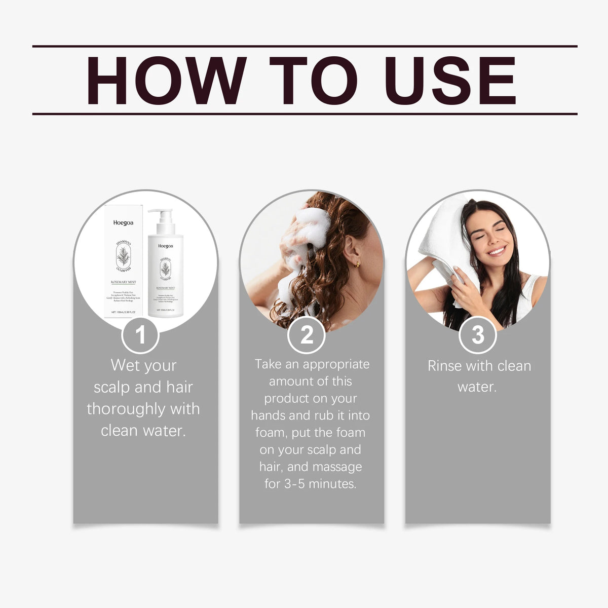 HOEGOA Rosemary & Mint Shampoo & Conditioner Set – All Hair Shampoo & Conditioner Set QXL