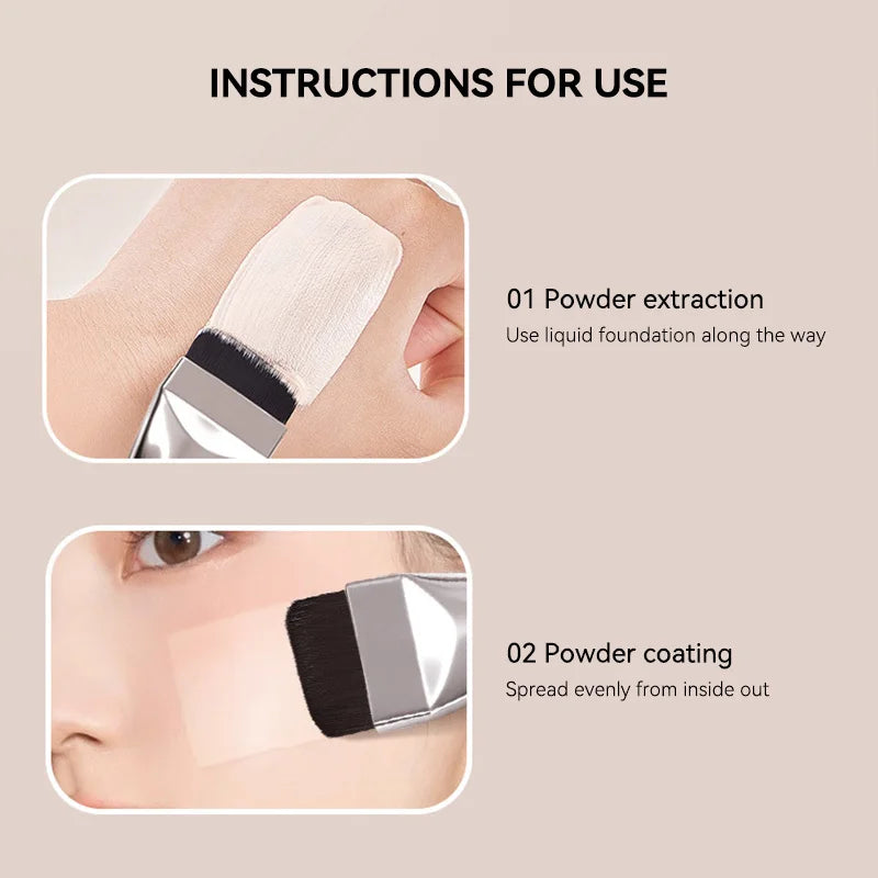 GECOMO Dual-Ended Foundation Brush | Flawless Makeup Tool Foundation Brush QXL