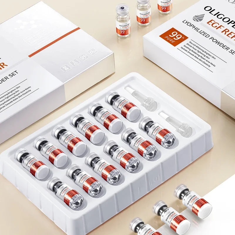 BIOAOUA Freeze-Dried Peptide Serum Set | Hyaluronic Acid 6-Pack Face Serum Set QXL