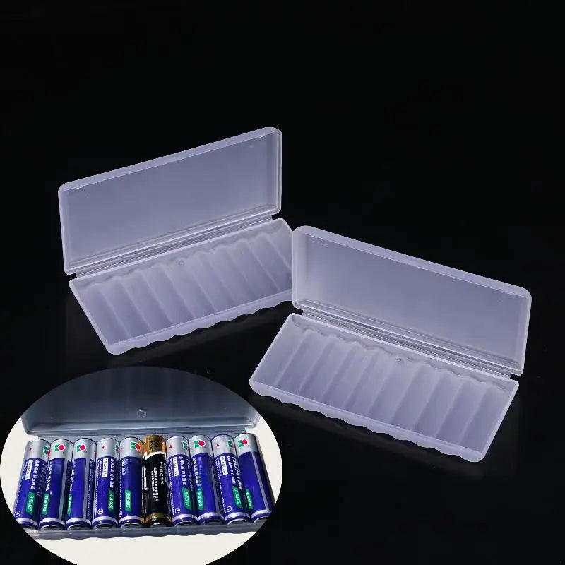 10-Slot AAA Battery Storage Box – Hard PP Case Organizer Battery Storage Box QXL
