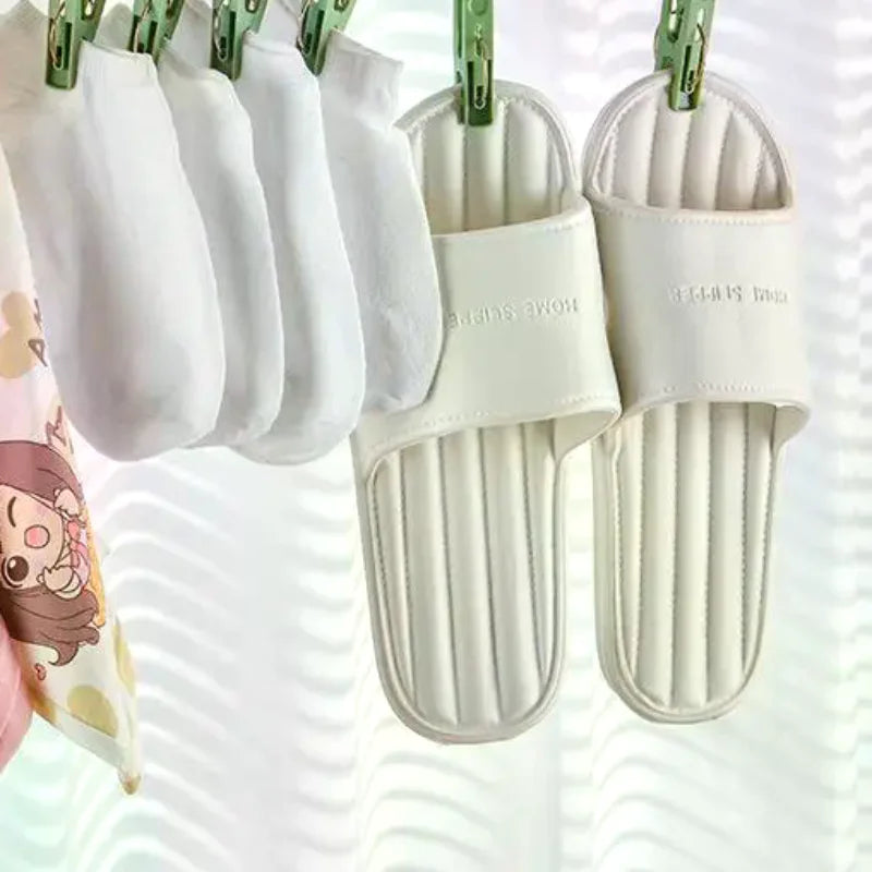 12-Pack Windproof Clothesline Hook Clips – Socks & Laundry Clothesline Clips QXL