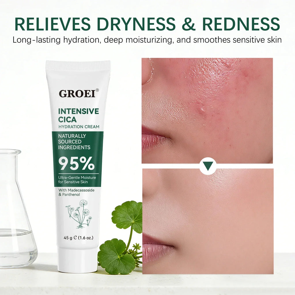 Snow Grass Moisturizing Face Cream | Cica & Hyaluronate Face Moisturizer Cream QXL