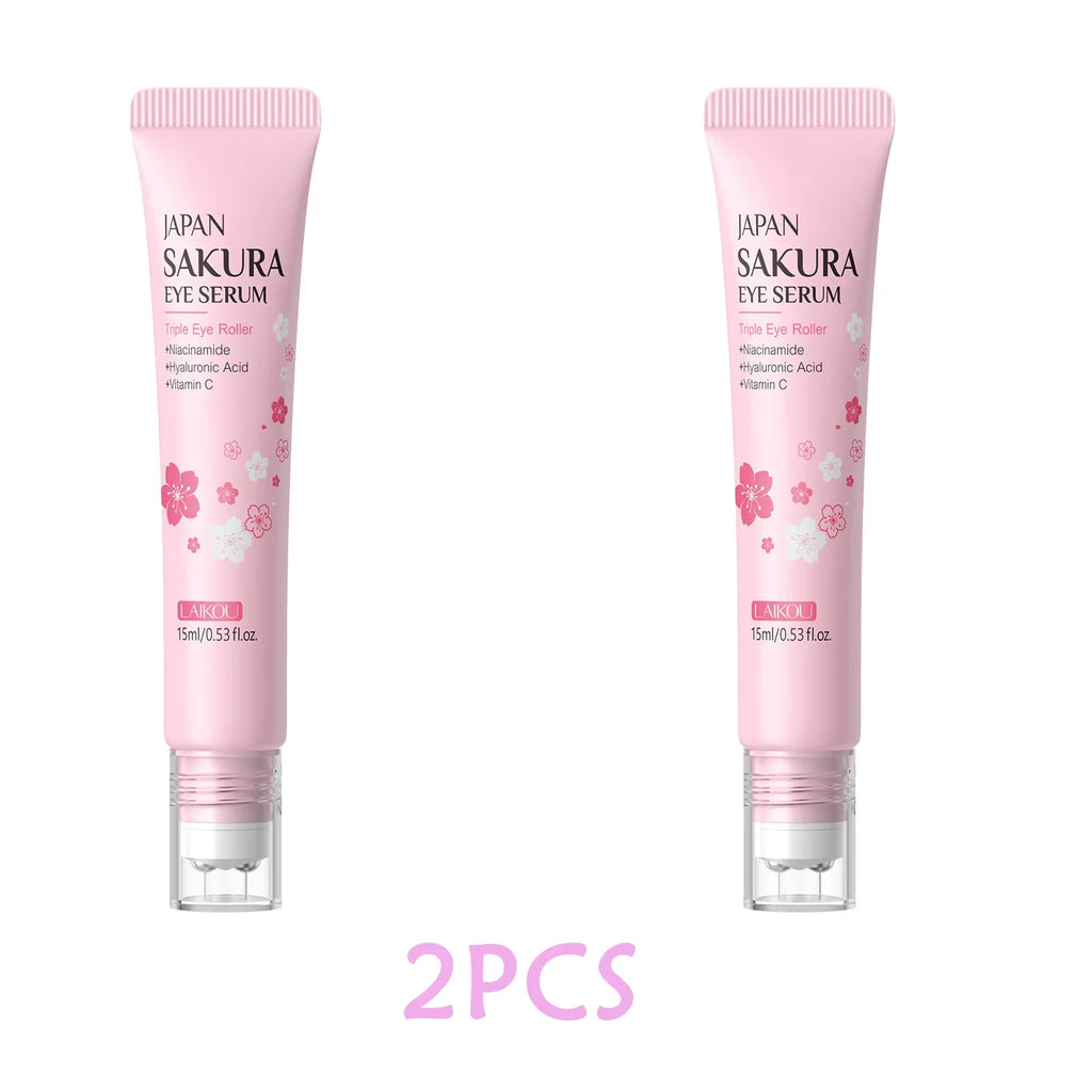 LAIKOU Japan Sakura Eye Serum – Hydrating Eye Essence 15ml Eye Serum QXL 2pcs