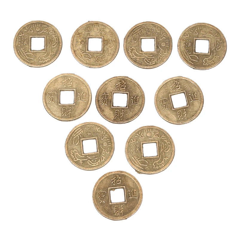 100-Pack Feng Shui Lucky Coins | Ancient Chinese I Ching Coins Decorative Lucky Coins QXL