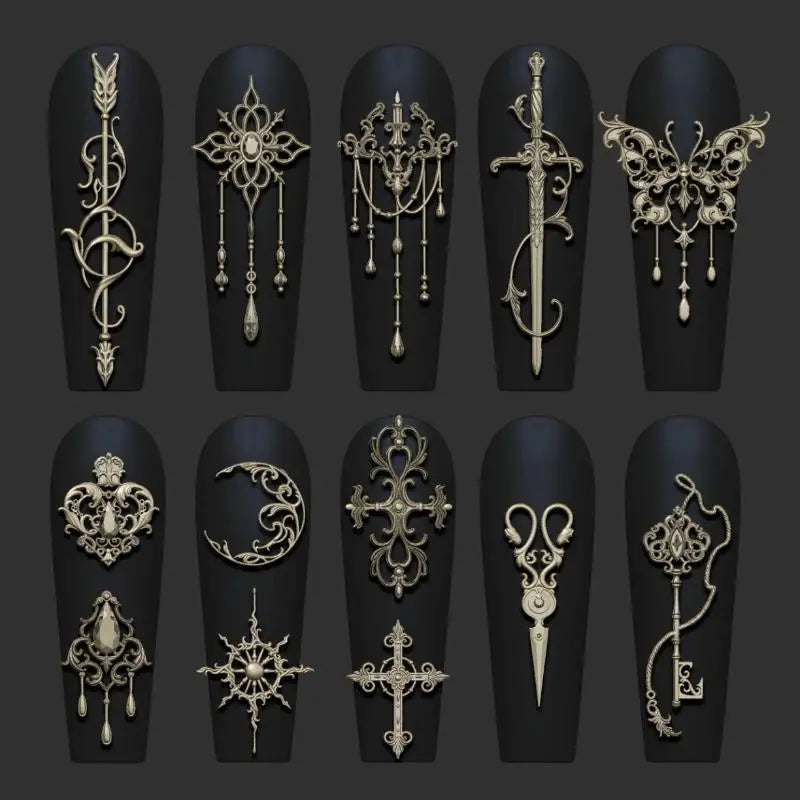 3D Retro Silicone Nail Art Mold | Flowers & Bow Tie Relief Nail Art Mold QXL