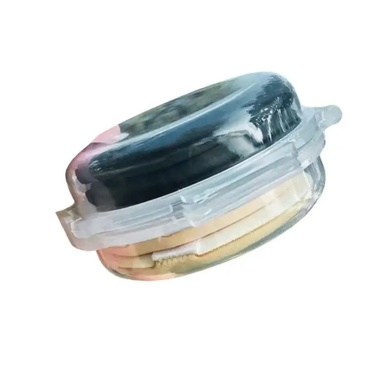 Double-Layer Folding Powder Puff Storage Box | Portable Clear Case Powder Puff Storage Box QXL