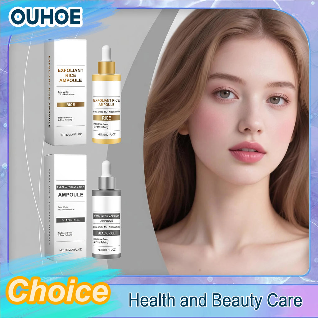 Rice Exfoliant Ampoule Serum | Pore Minimizing & Brightening Facial Exfoliant Serum QXL