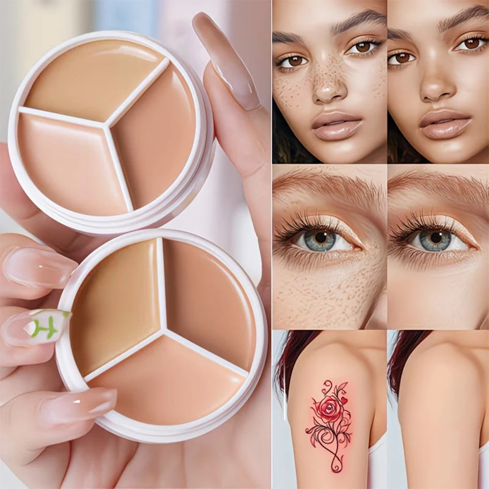 JUJU Dream 3-Color Concealer Palette | Full Coverage Contour Concealer Palette QXL