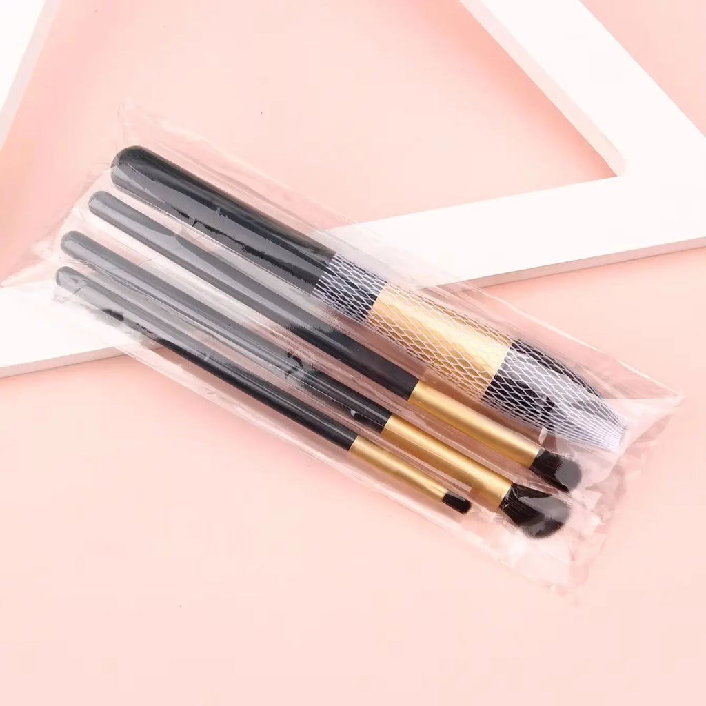 KOSSHOW 4-Piece Makeup Brush Set | Powder, Blush & Eye Makeup Brush Set QXL