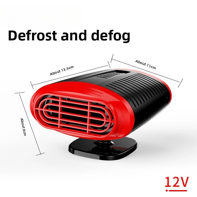 12V Car Heater & Windshield Defroster | 150W Warm Air Blower Car Heater QXL Red