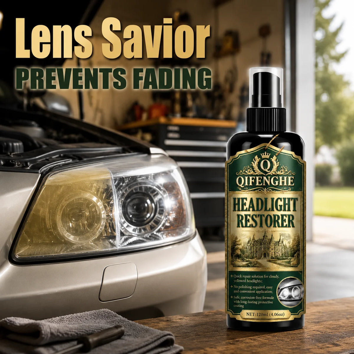 Headlight Restoration Spray – DIY Foggy Lens Restorer Headlight Restoration Spray QXL
